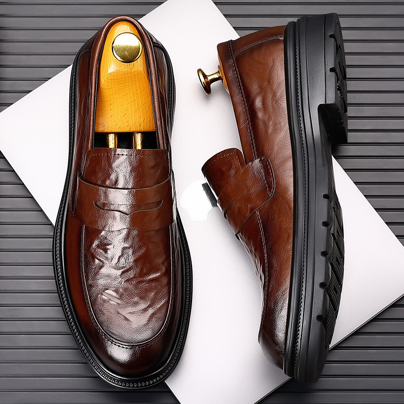 Men'S Formal Office Wear Shoes - メンズレザーシューズ、カジュアルビジネスに最適、多用途で快適な英国風ビジネスフォーマルウェア、オフィスドレスシューズ