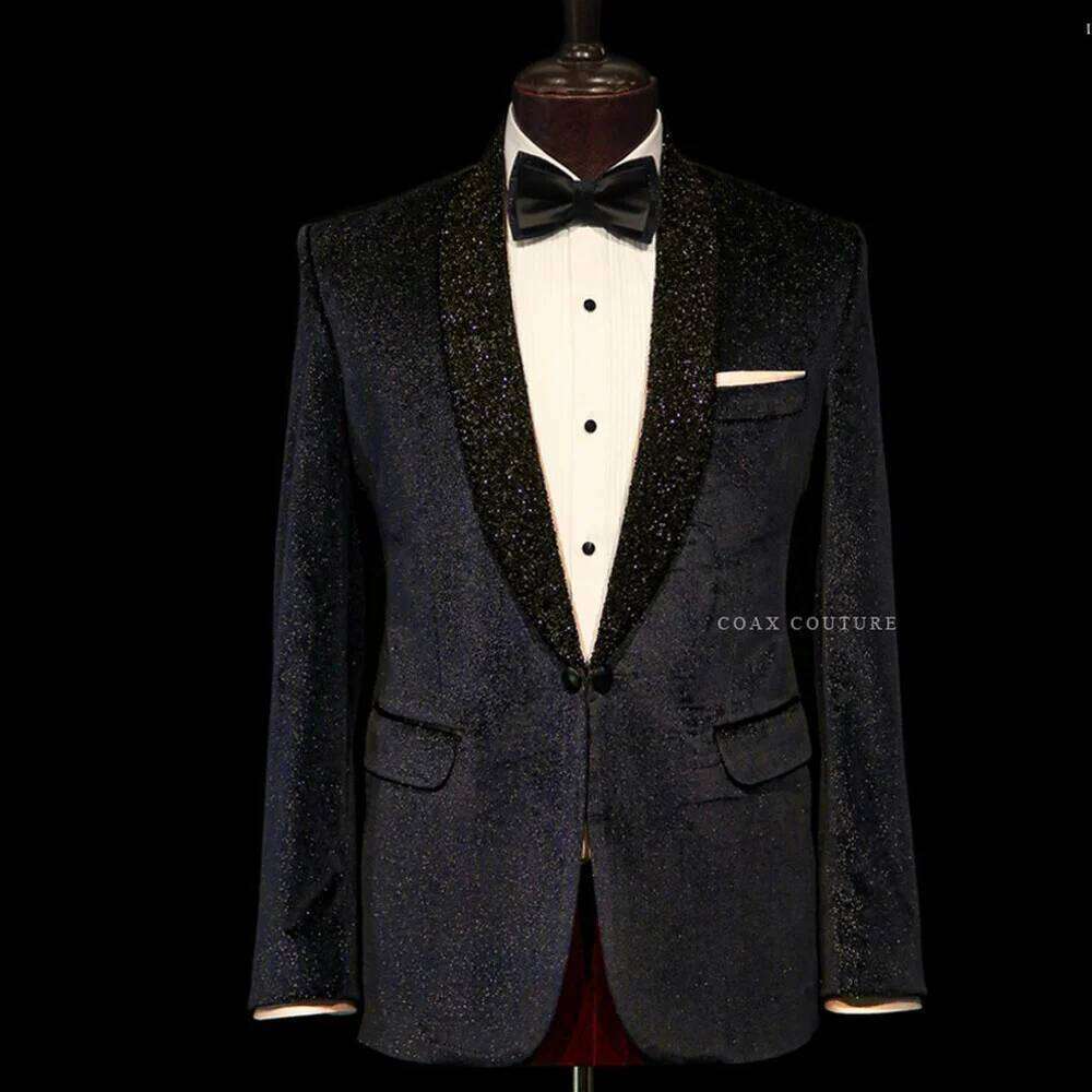 Men'S Formal Wear No Suit - エレガントな2ピースウェディングスーツ、スリムフィット、ショールラペル、ダブルブレストブレザー、パンツ、フォーマルビジネス、新郎タキシード、メンズ服