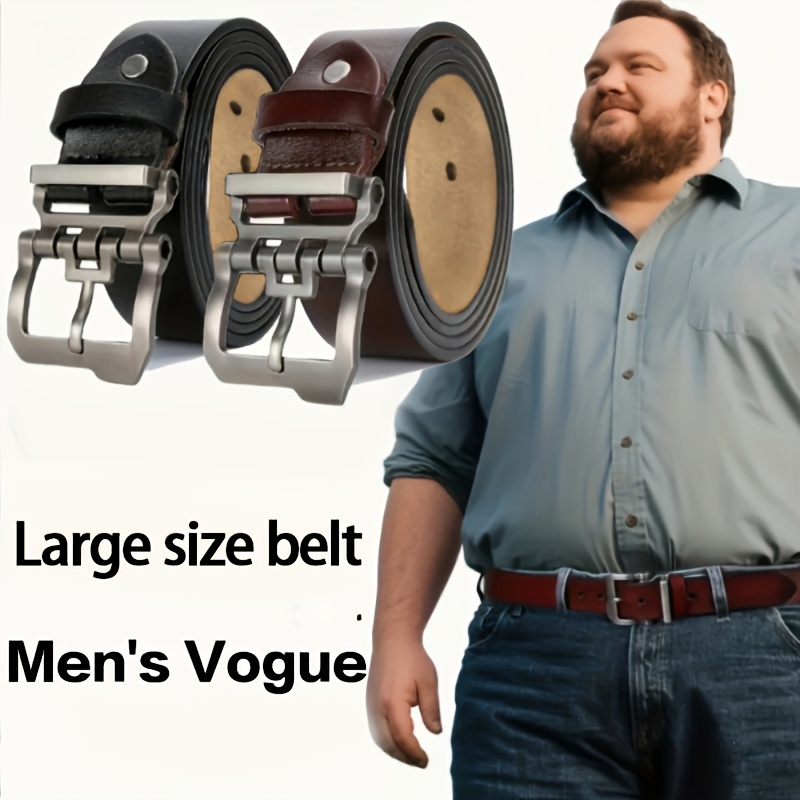 Men'S Formal Wear Belt - 110-165cmのプラスサイズメンズ本革ベルト、調節可能なレジャーフォーマルウエストバンド、ジーンズの普段着に最適な父の日ギフト