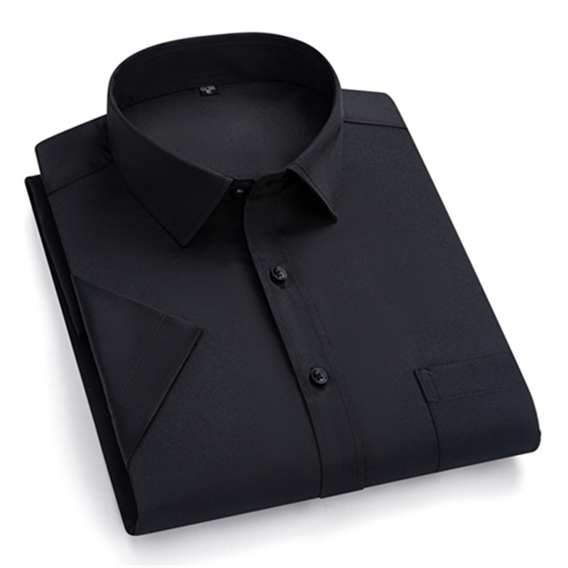 Men Formal Office Wear Shirts - プラスサイズ 7XL 夏用 メンズドレスシャツ カジュアル クール