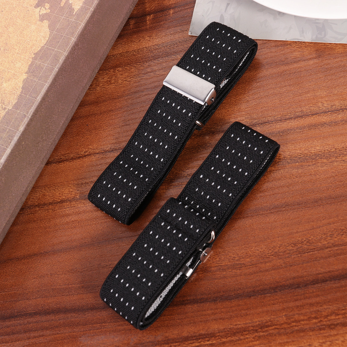 Men'S Formal Wear Belt - 1組の滑り止めシャツアームバンド、チンロン製、幅2.5cm、調整不可、男女兼用シャツステイベルト、男性女性用オフィスフォーマルウェア