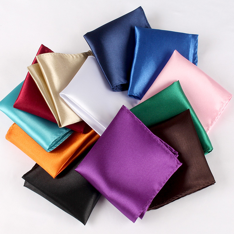 Men'S Formal Wear Accessories - ポケットスクエア,無地,22cm,男性用クラシック衣装,フォーマルドレス,アクセサリー,黒,茶色,白