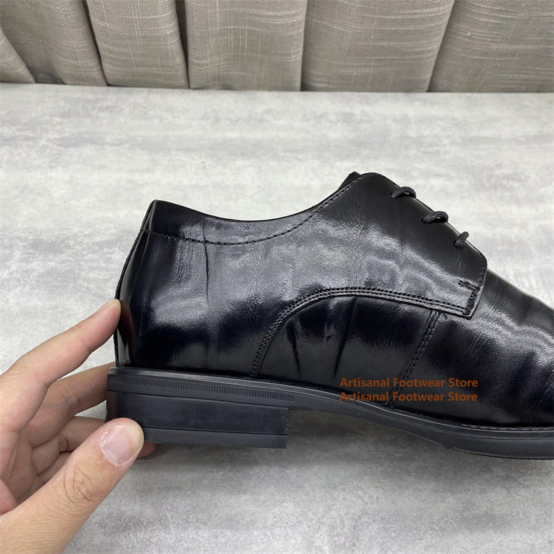 メンズ ブラック レザー オックスフォード シューズ クラシ - Men'S Formal Office Wear Shoes のレビューと価格