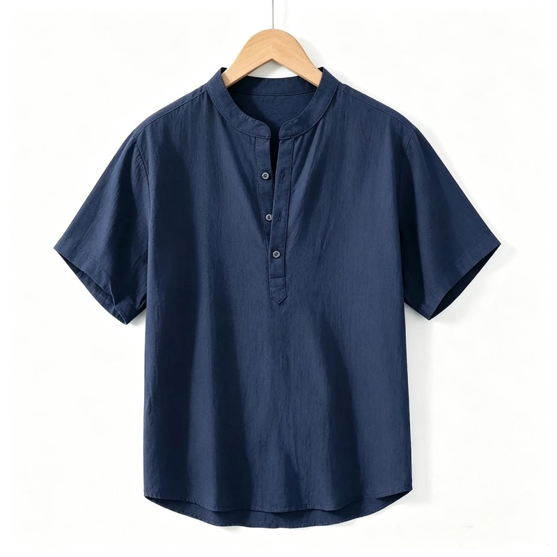 夏用薄手半袖シャツ メンズ 和風 ルーズ ストレッチ ビジネ - Mens Formal のレビューと価格