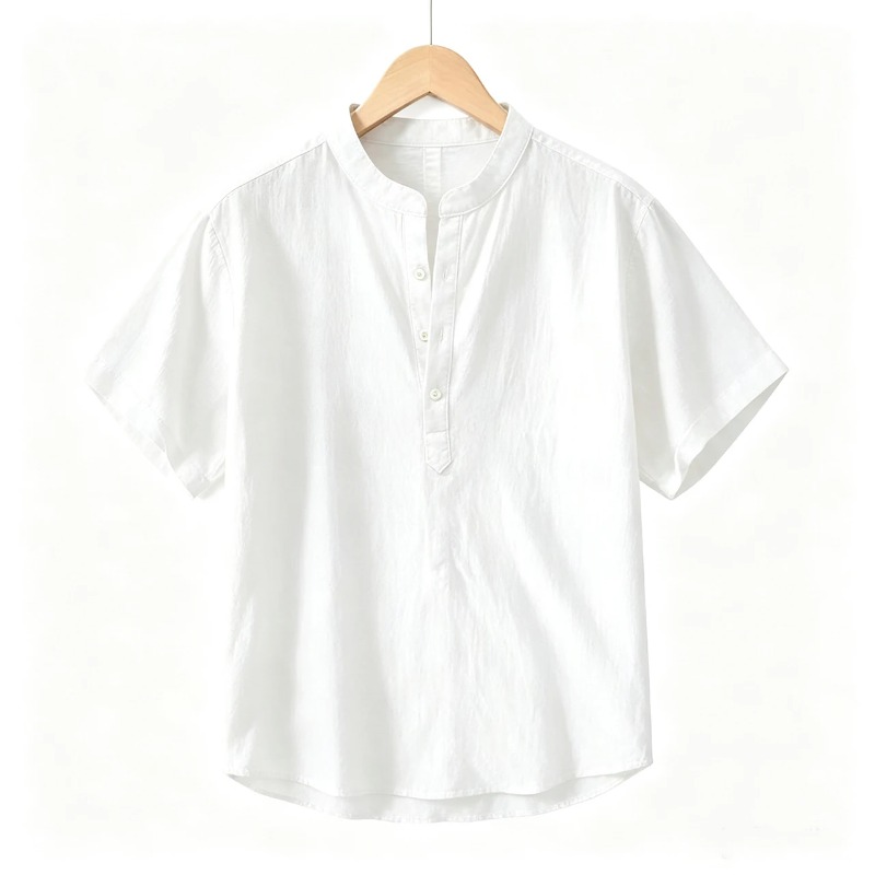 夏用薄手半袖シャツ メンズ 和風 ルーズ ストレッチ ビジネ - Mens Formal のレビューと価格