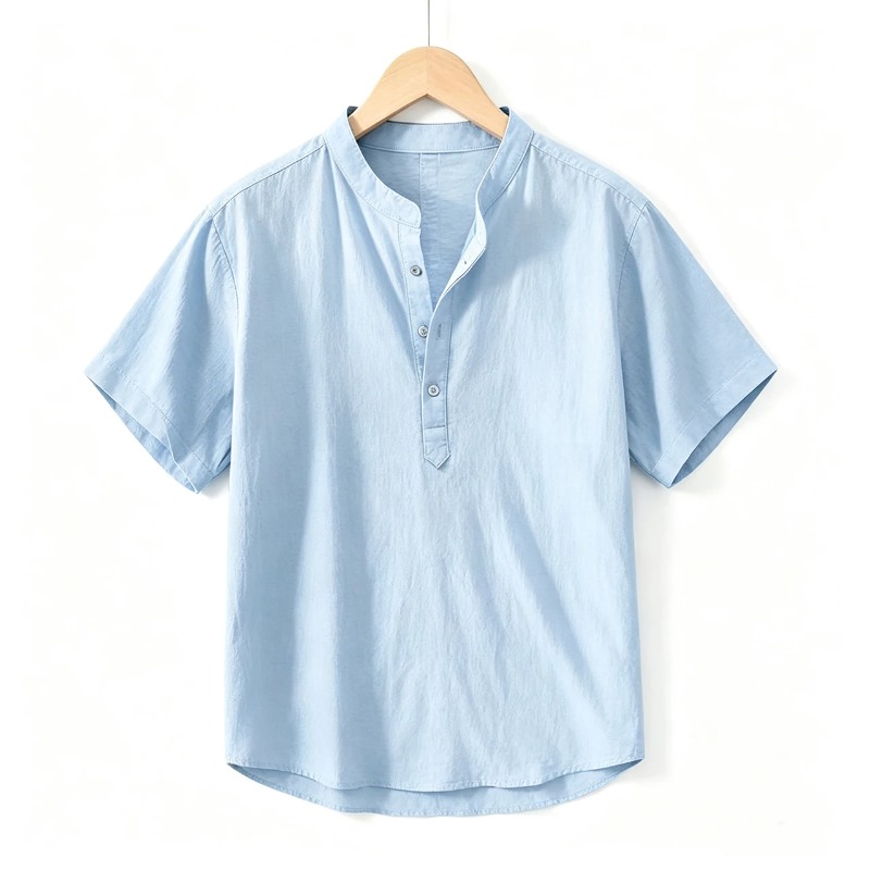夏用薄手半袖シャツ メンズ 和風 ルーズ ストレッチ ビジネ - Mens Formal のレビューと価格