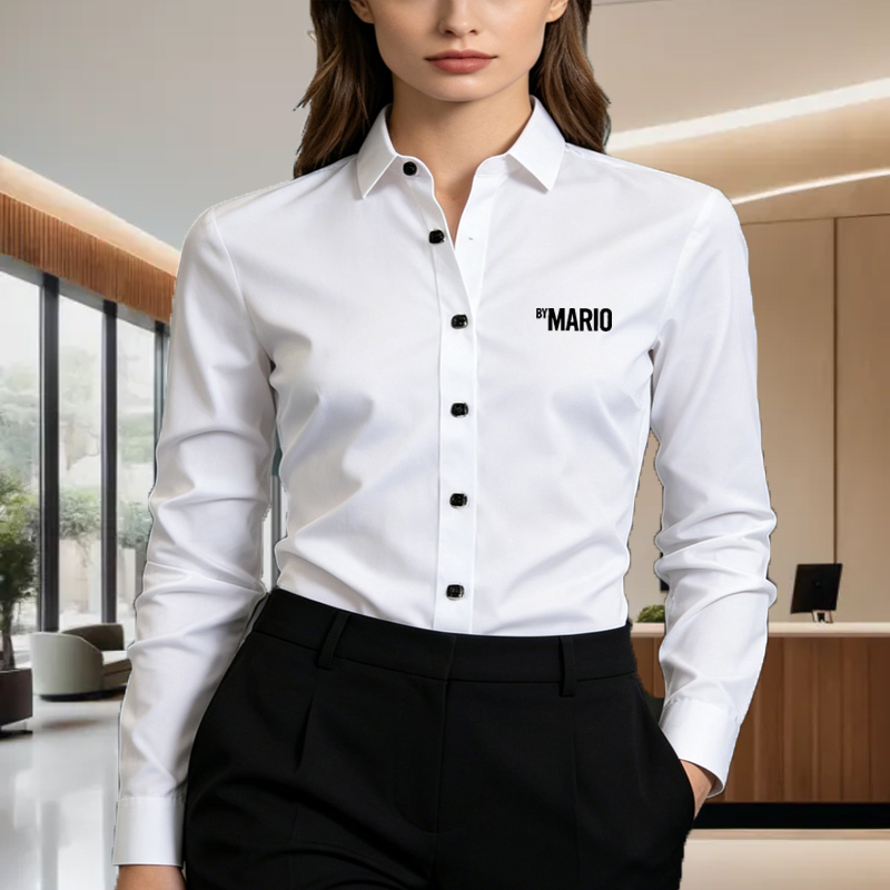 ユニセックス スリムフィット ビジネスカジュアルシャツ 長袖 - Men Formal Office Wear Shirts のレビューと価格