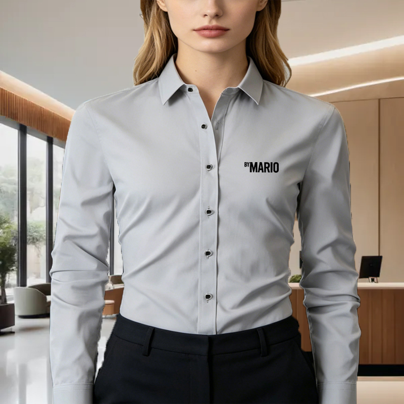 ユニセックス スリムフィット ビジネスカジュアルシャツ 長袖 - Men Formal Office Wear Shirts のレビューと価格