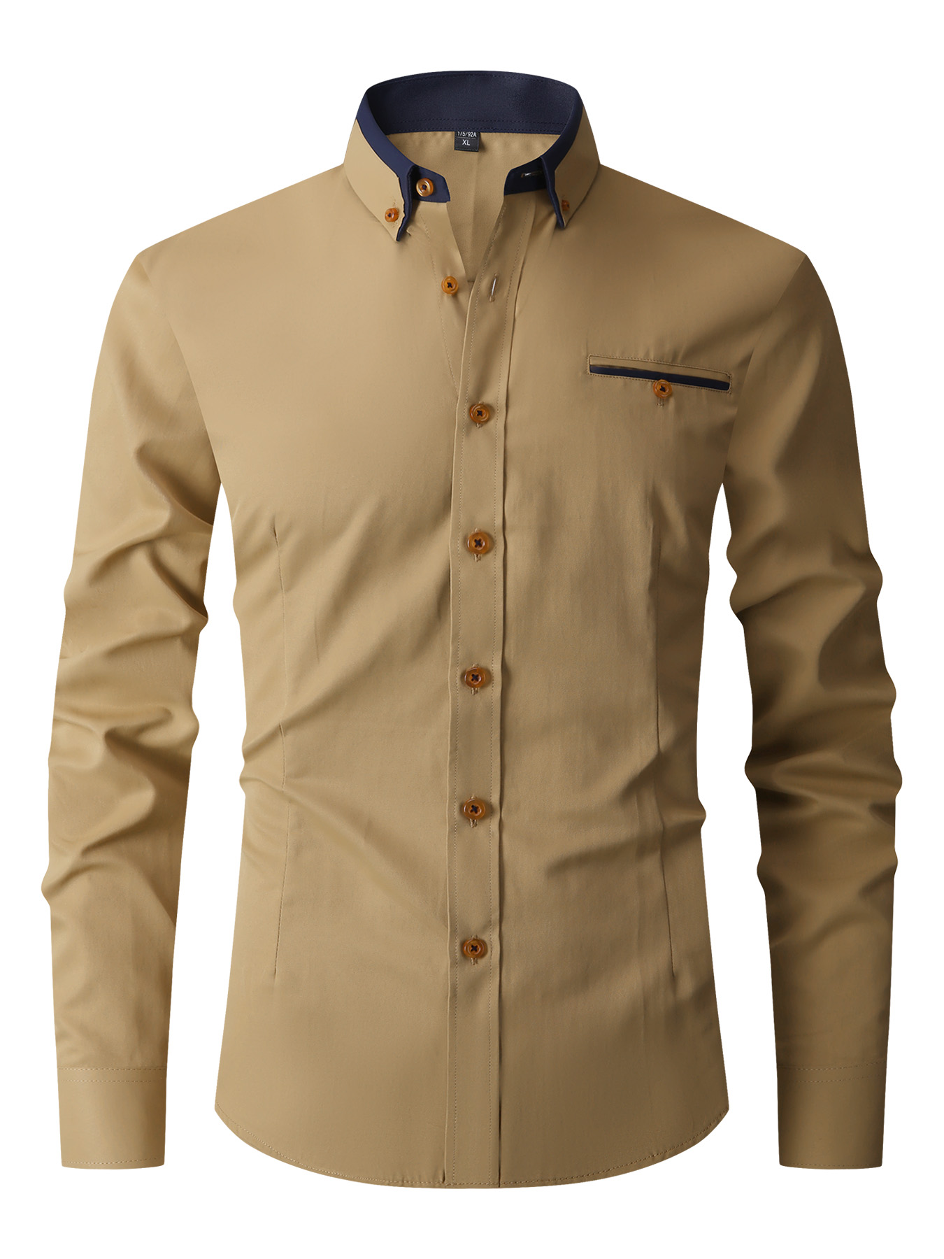 男性フォーマルシャツ長袖オフィス無地抗しわファッションビジネ - Mens Formal のレビューと価格