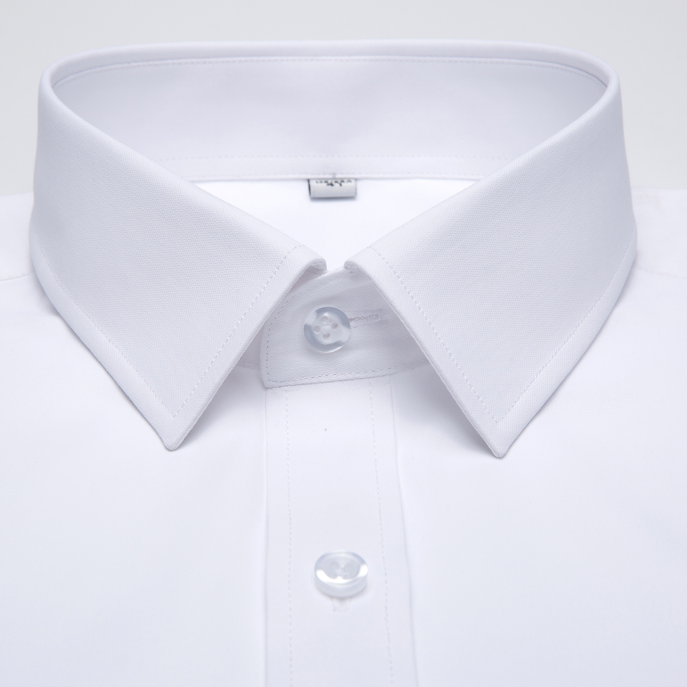 ホワイト ソリッドカラー メンズ 長袖 ドレスシャツ、クラシ - Men Formal Office Wear Shirts のレビューと価格