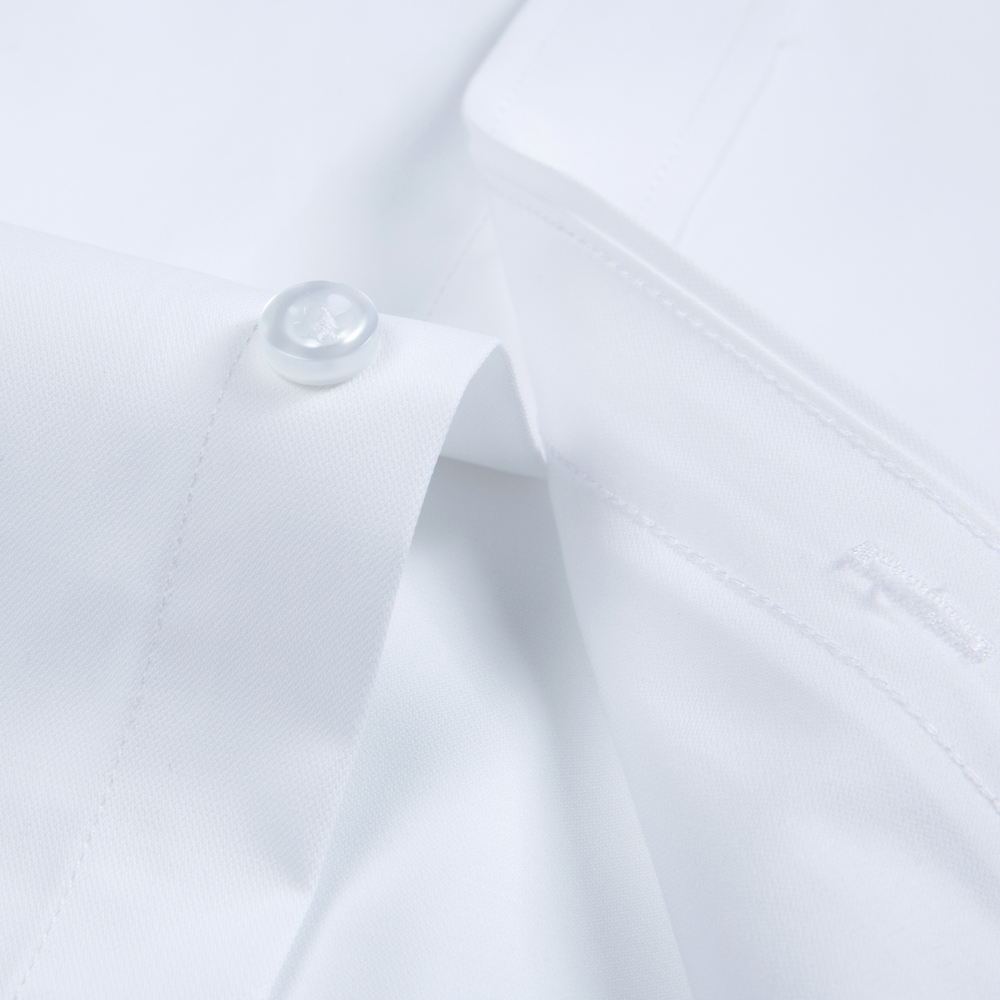 ホワイト ソリッドカラー メンズ 長袖 ドレスシャツ、クラシ - Men Formal Office Wear Shirts のレビューと価格