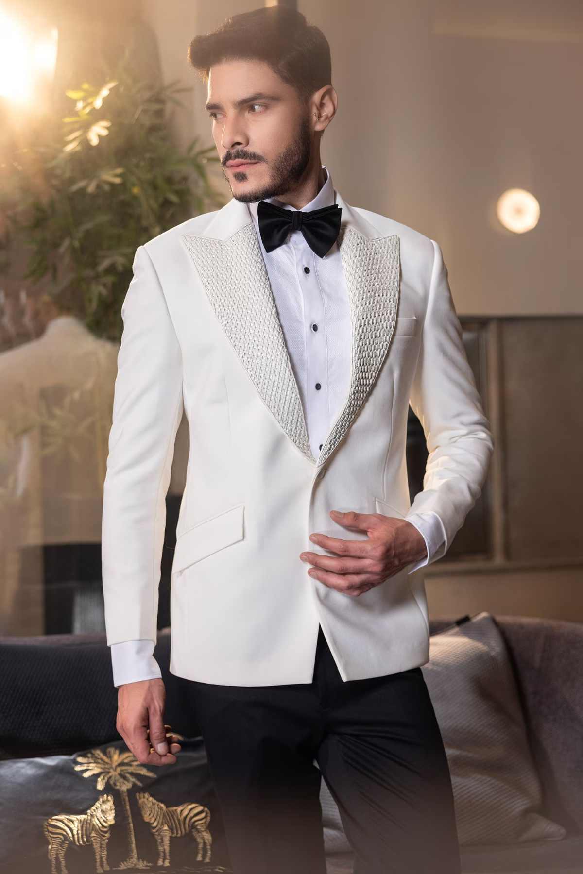 クラシック男性スーツシングルブレスト 2 ピースジャケットと - Men'S Formal Wear No Suit のレビューと価格
