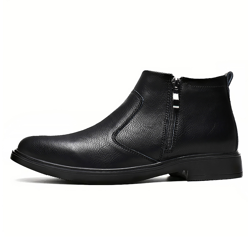 秋と冬の新しいメンズハイカットレザーシューズ、ジッパー付きレ - Mens Formal のレビューと価格