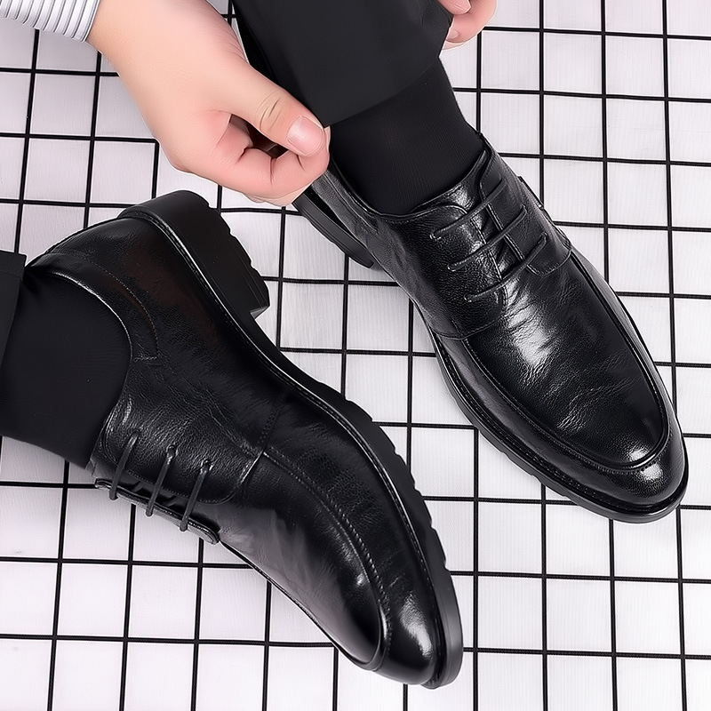 メンズレザーシューズ、カジュアルビジネス向け、多用途で快適な - Men'S Formal Office Wear Shoes のレビューと価格