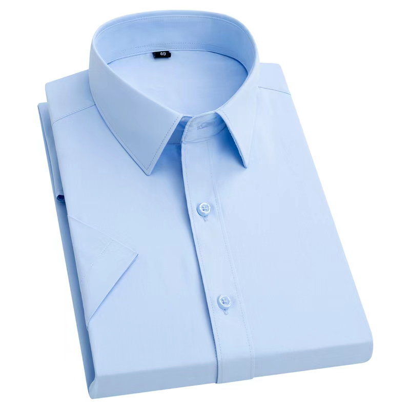 2026年春秋向けメンズスリムフィット半袖シャツ、スーツ用ア - Men Formal Office Wear Shirts のレビューと価格