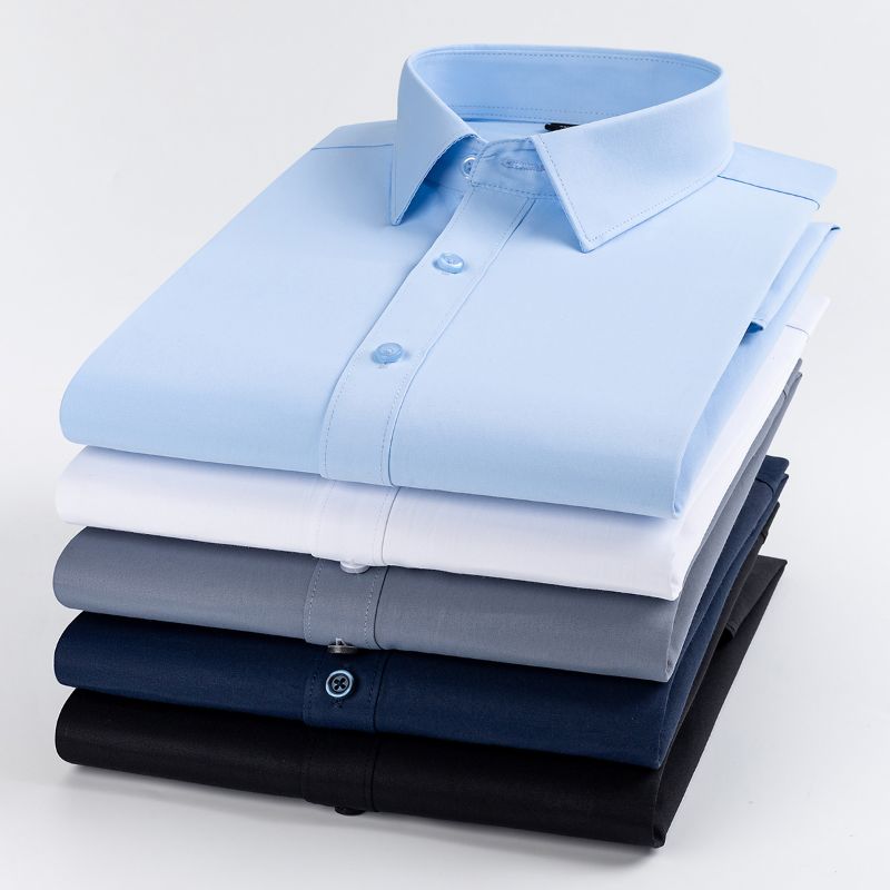 2026年春秋向けメンズスリムフィット半袖シャツ、スーツ用ア - Men Formal Office Wear Shirts のレビューと価格