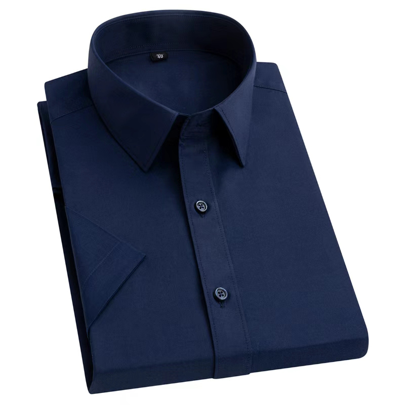 2026年春秋向けメンズスリムフィット半袖シャツ、スーツ用ア - Men Formal Office Wear Shirts のレビューと価格