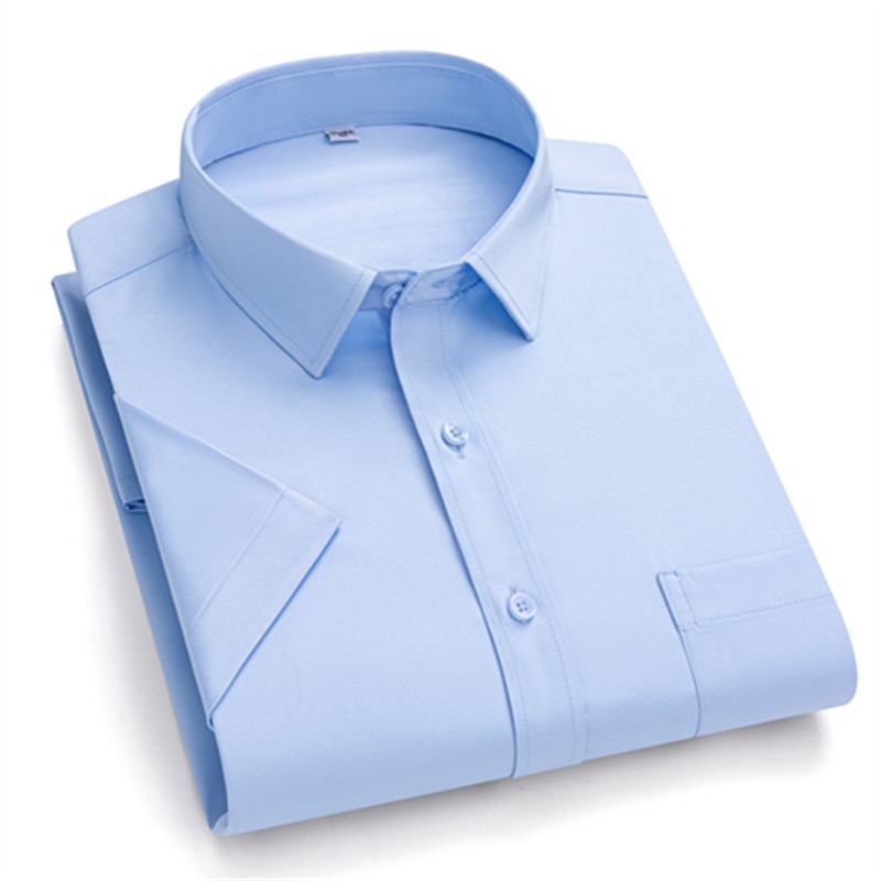 プラスサイズ 7XL 夏用 メンズドレスシャツ カジュアル  - Men Formal Office Wear Shirts のレビューと価格