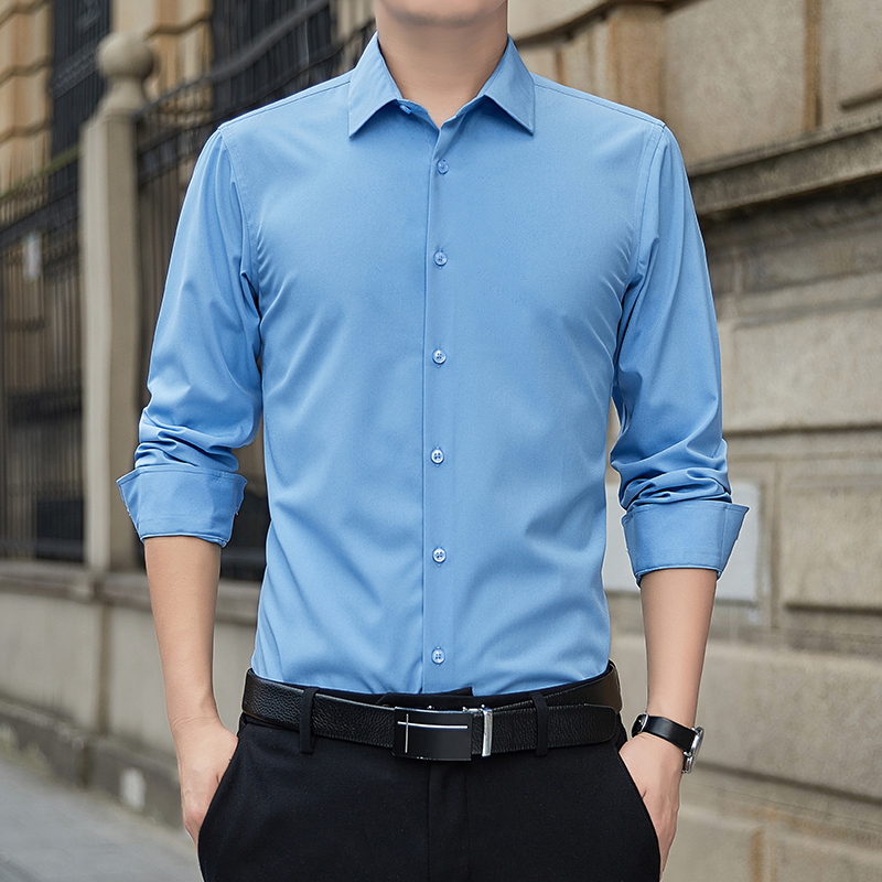 新作プラスサイズメンズ無地ビジネスシャツファッションクラシッ - Mens Formal のレビューと価格