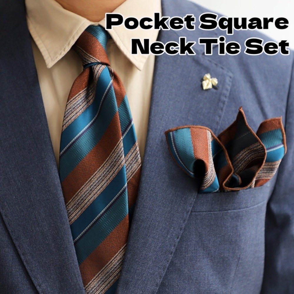 2ピースセット エレガントなデザイン 8cm幅 ネクタイセッ - Men Formal Wear Look のレビューと価格
