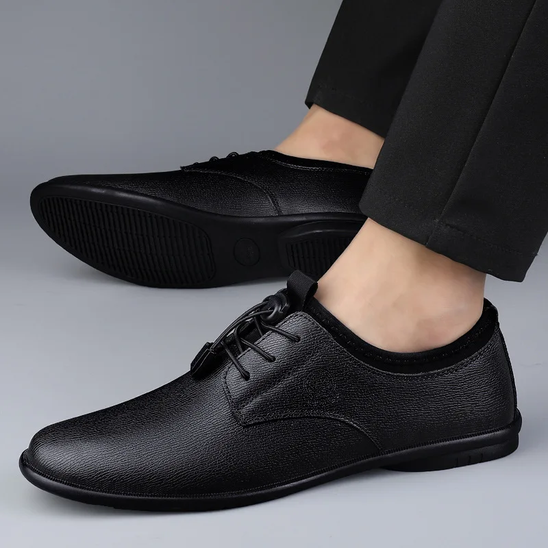 XIHAHA メンズ革靴通気性ソフトレザーソフト底春と秋ベス - Men'S Formal Office Wear Shoes のレビューと価格