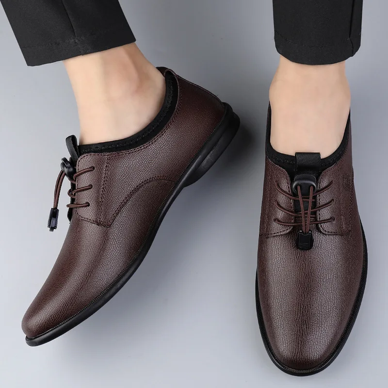 XIHAHA メンズ革靴通気性ソフトレザーソフト底春と秋ベス - Men'S Formal Office Wear Shoes のレビューと価格