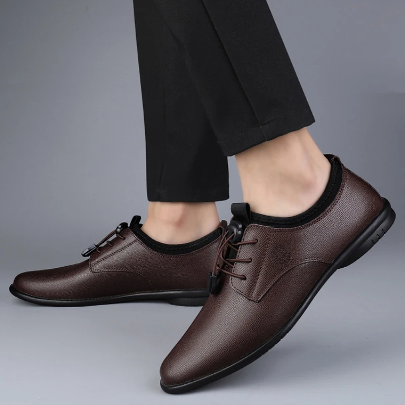 XIHAHA メンズ革靴通気性ソフトレザーソフト底春と秋ベス - Men'S Formal Office Wear Shoes のレビューと価格