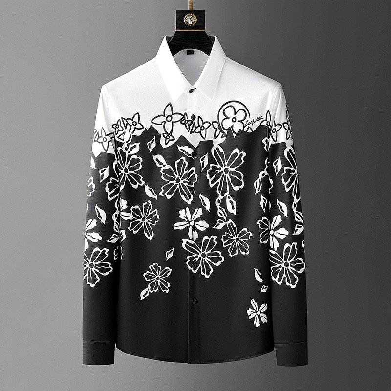 メンズ長袖シャツ,ヴィンテージ,フローラルプリント,社交クラ - Men'S Vintage Formal Wear のレビューと価格