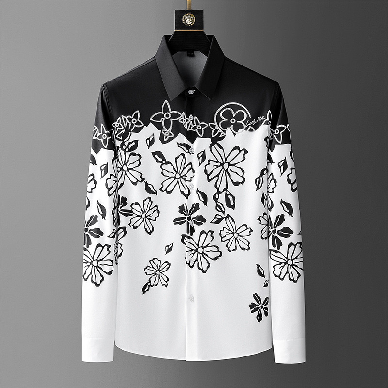メンズ長袖シャツ,ヴィンテージ,フローラルプリント,社交クラ - Men'S Vintage Formal Wear のレビューと価格