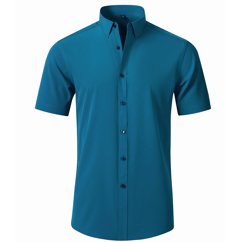 メンズノンアイロンしわ防止ストレッチシャツ スリムフィット  - Men Formal Office Wear Shirts のレビューと価格